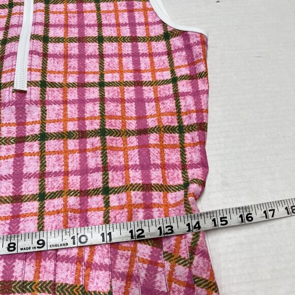 Smith & Quinn Mackenzie‎ Dress Womens M Pomegranate Plaid Pleated Mini Athletic - Picture 8 of 10
